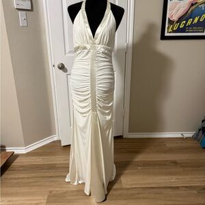 Jessica McClintock Cream Backless Dress